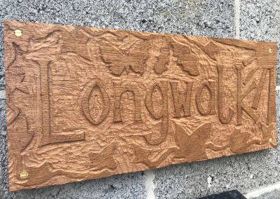 Hand-carved House Sign